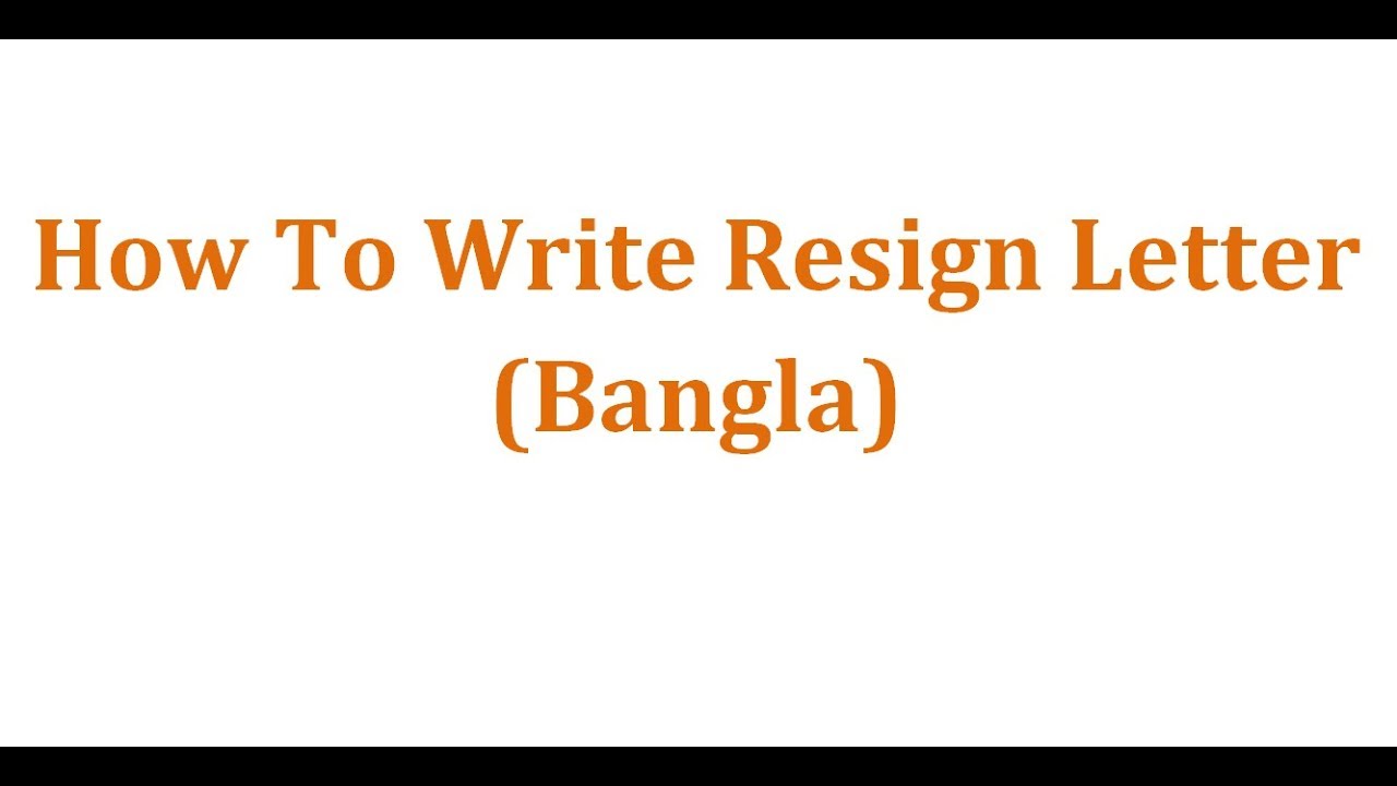 Write A Resignation Letter from i.ytimg.com