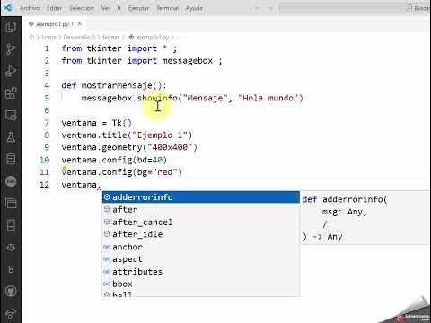 tkinter ejemplo 1 : programación en python GUI - YouTube