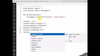 tkinter ejemplo 1 : programación en python GUI