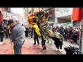 New York Rockits Lion Dance and Firecrackers @Wo Hop Lunar New Year- CNY 2026 🦁🦁🥬🧨🧨🧨🧨🧨🧨🧨💥💥💥💨