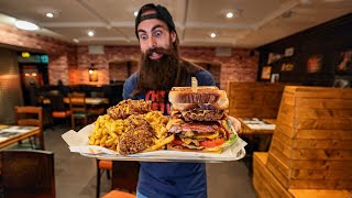 YOU BAT FASTARD! SMOKIN V'S UNBEATEN GRILLED CHEESE STACK CHALLENGE | BeardMeatsFood