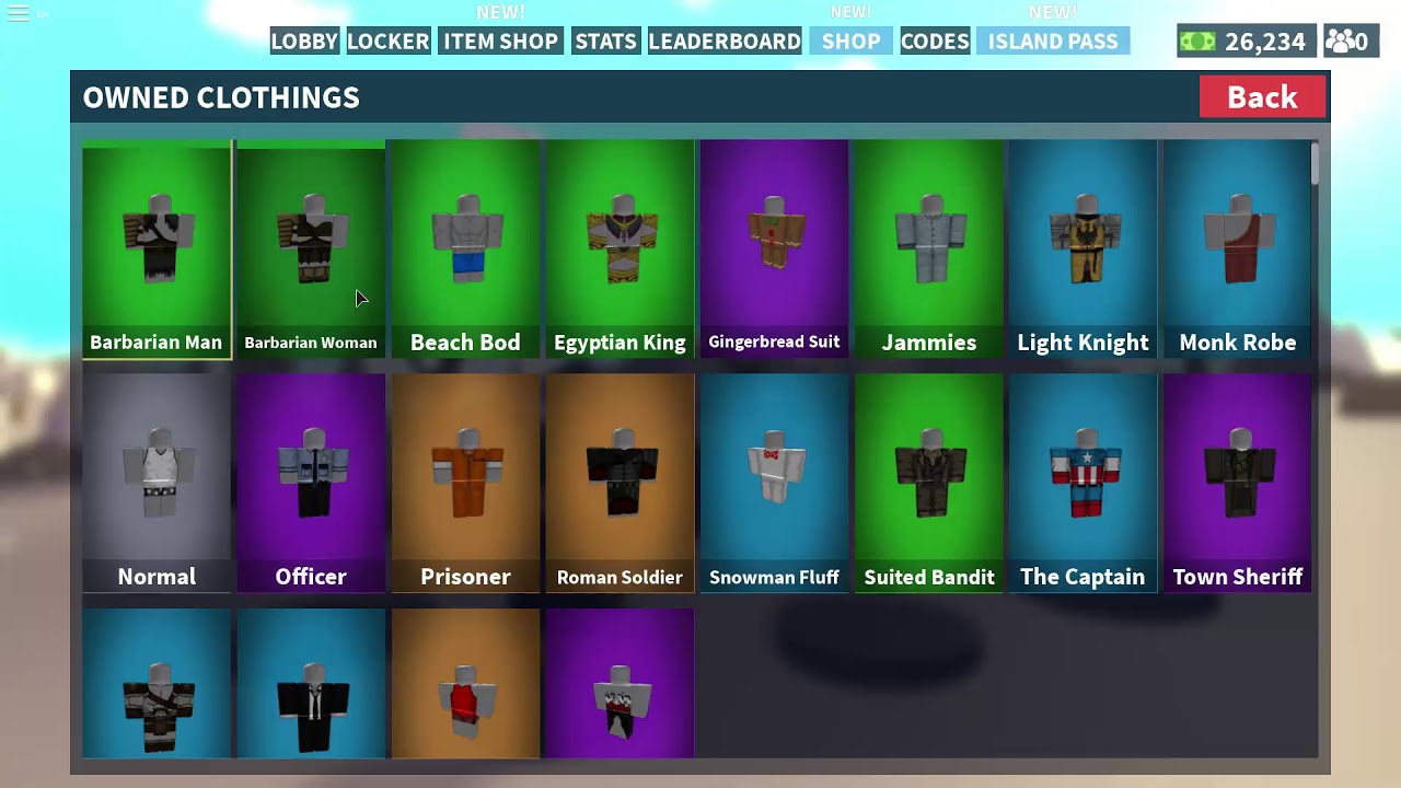 Roblox Island Royale Stats