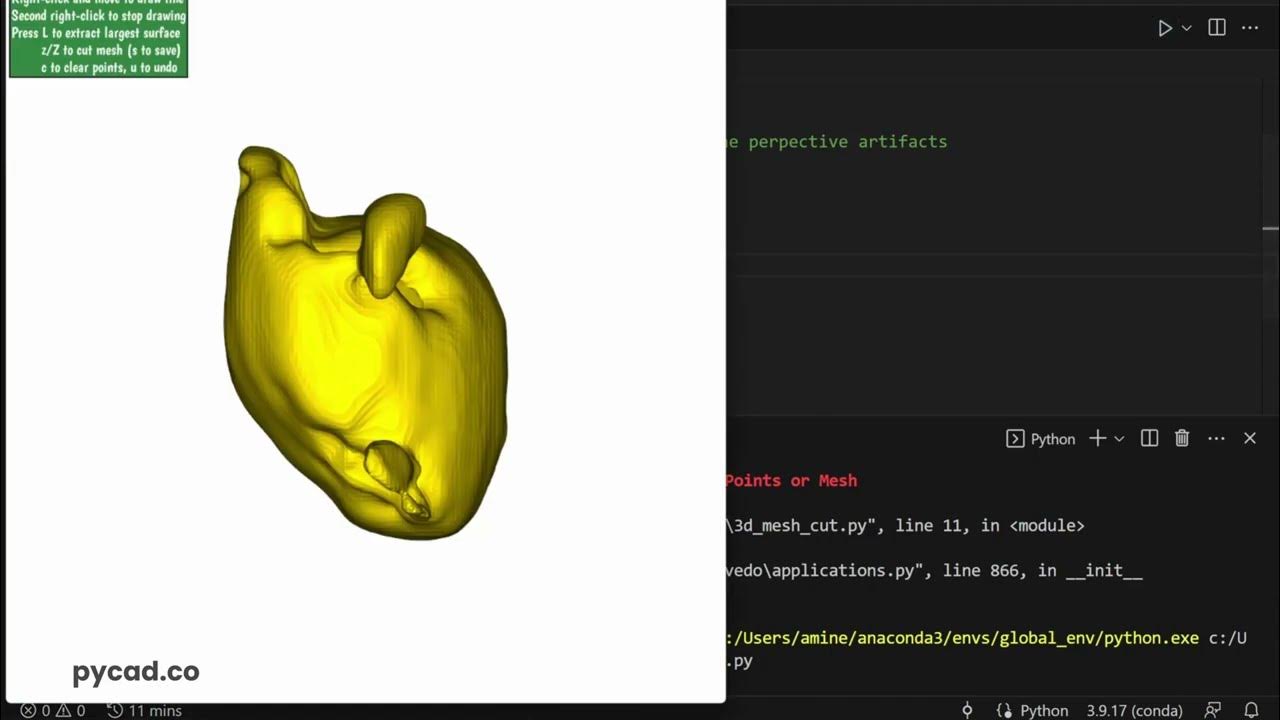 3D Mesh Cutting with Python & Vedo - YouTube