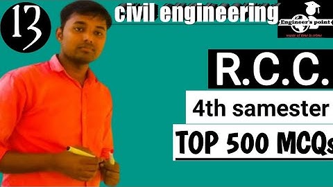 Reinforced concrete technology MCQ in Hindi   / polytechnic civil engineering rcc objective question