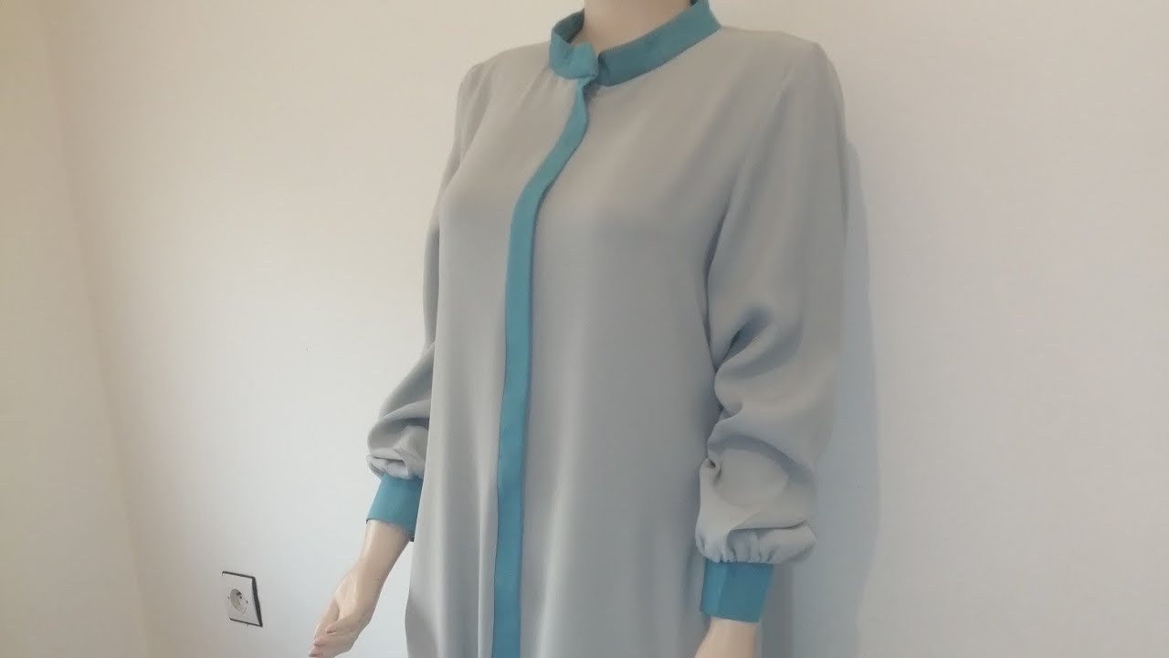 طريقة تفصيل عباية بالسلسلة المدفونة