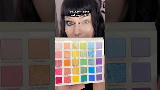 In-depth Rainbow goth makeup tutorial 🌈🖤