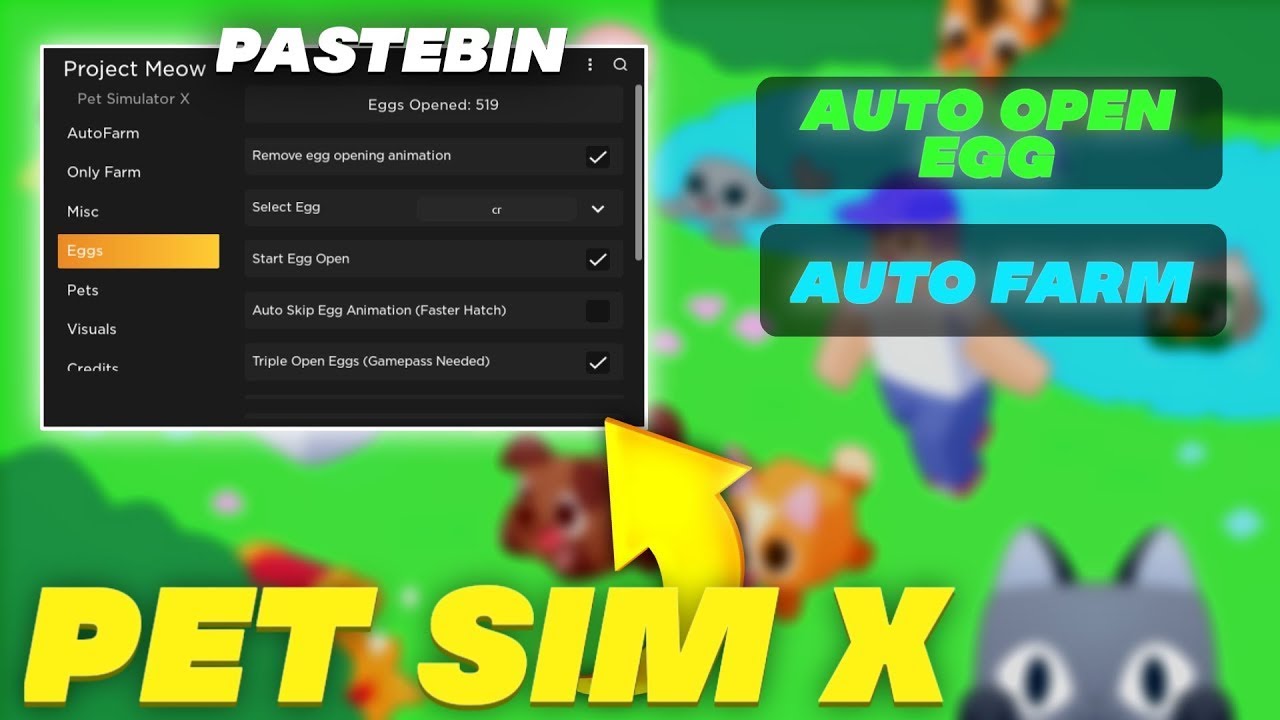 [🔥 HARD!] Pet Simulator X! Script GUI Hack BEST Auto Farm Open Egg