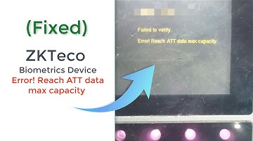 Fix - Error Reach ATT data max capacity. ZKTeco Biometrics device. #zkteco