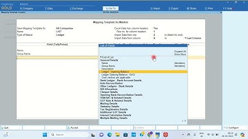 HOW TO IMPORT MASTERS FROM EXCEL TO TALLY PRIME