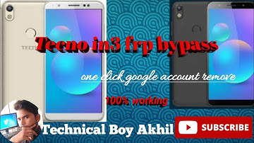 Tecno in3 frp bypass one click 1000%