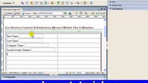 Dreamweaver Lesson 36 Forms Part 2