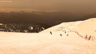 Why Orange Snow Is Blanketing Ski Slopes In Sochi, Russia