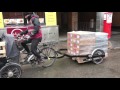 Pling Transport trying out the Bicylift trailer using a Nihola cargobike