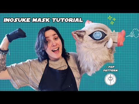 Inosuke Mask - Step By Step Full Tutorial + PDF Printable patterns