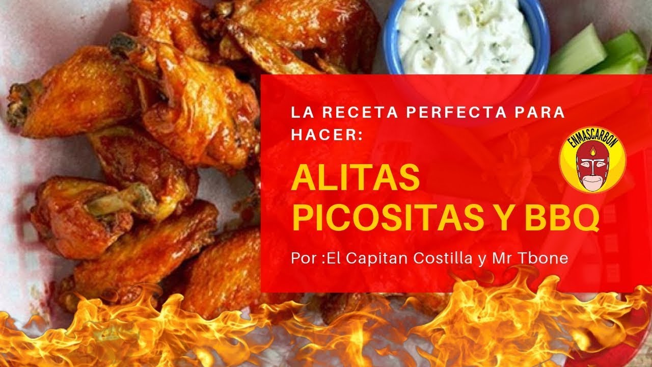 Como hacer Alitas de pollo al carbon ( BUFFALO y BBQ ) - YouTube