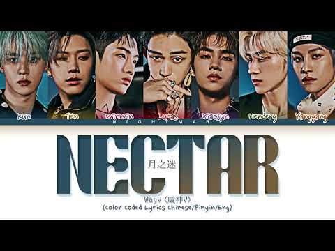 WAYV (威神V) - 'NECTAR (月之迷)' Lyrics [Color Coded Lyrics Chinese/Pinyin/Eng]