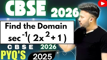 Q) Find the domain of sec^-1 ( 2x^2 + 1 )CBSE 2026 Inverse Trigonometric #maths#cbseclass12 class 12