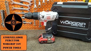 ATORNILLADOR #PERCUTOR WORGRIP 20V ESENCIAL ENTRE NUESTRAS #HERRAMIENTAS DE  BRICOLAJE GINESSOT - YouTube