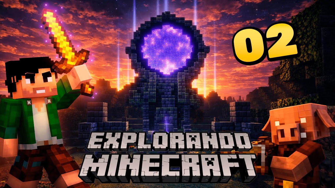Construi um PORTAL DO NETHER ÉPICO - Explorando Minecraft #2 - YouTube