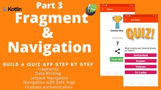 Simple Quiz App - Fragment and Navigation in Android screenshot 1