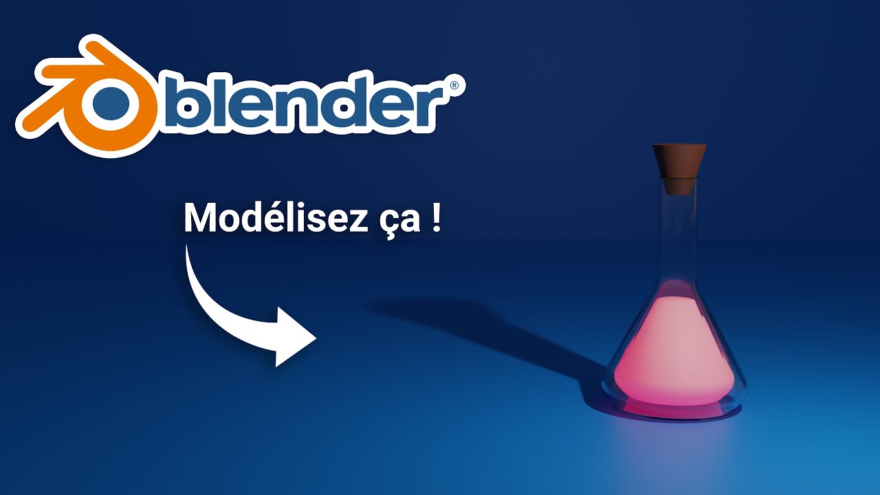 [ TUTO Blender du Jour 1 ] La fiole de potion tutorial blender 3D
