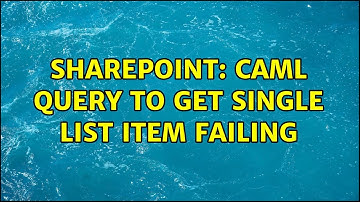 Sharepoint: CAML Query to Get Single List Item Failing