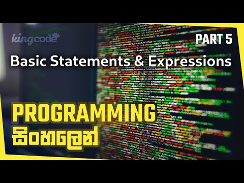 ප්‍රෝග්‍රැමින් සිංහලෙන් | Basic Statements & Expressions | Part 5
