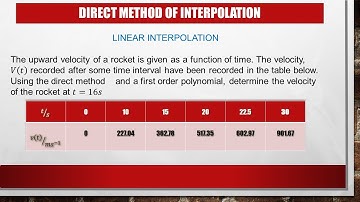 Direct method of interpolation