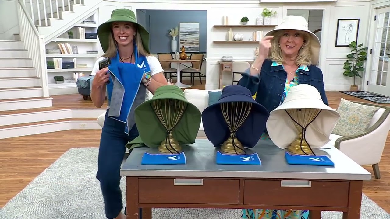 MISSION Sun Defender Unisex Hat with UPF 50 &amp; Cooling Towel on QVC
