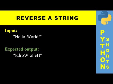 Reverse a string | Python shorts