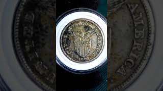 Rare Toned Uspi 1908S One Peso Coin.