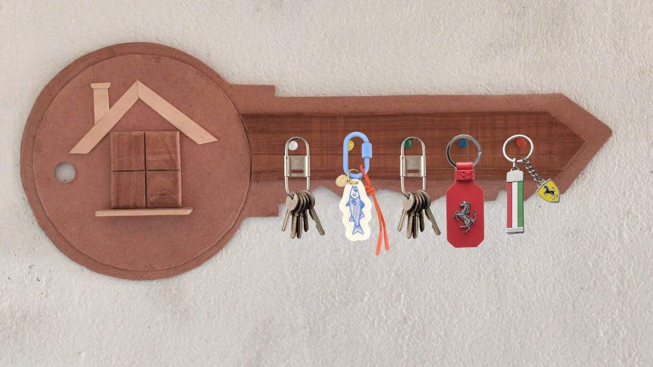 Handmade Wood Key Holder | Easy Craft Idea | Beautiful Wall Décor | DIY Key Stand