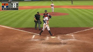 BAL@HOU: Springer lines a solo shot to left field