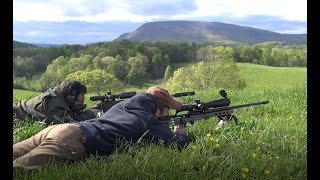 1420 yards with a 223 Remington and 6 Creedmoor!