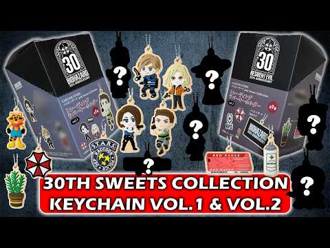 RESIDENT EVIL 30th SWEETS COLLECTION Keychains Vol.1 & Vol.2 UNBOXING - BIOHAZARD 30th Anniversary