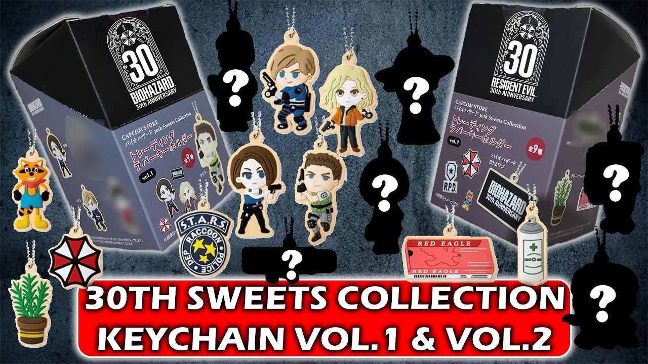 RESIDENT EVIL 30th SWEETS COLLECTION Keychains Vol.1 & Vol.2