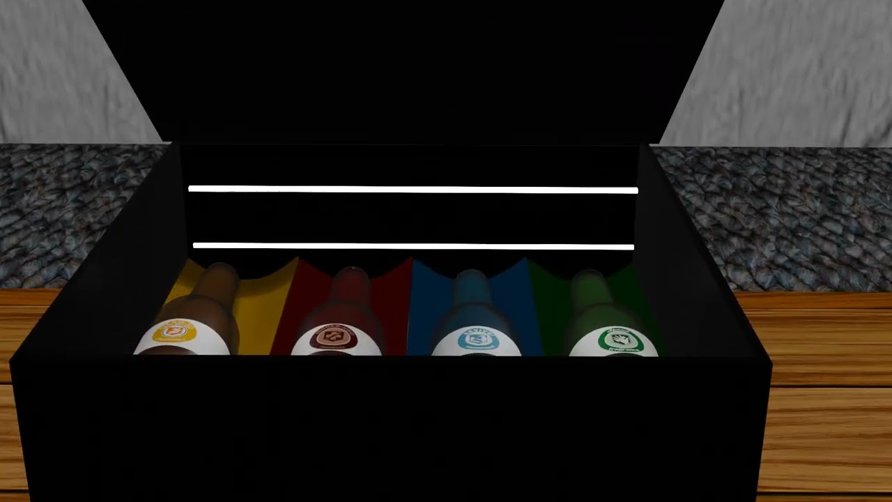 perk bottles in blender-