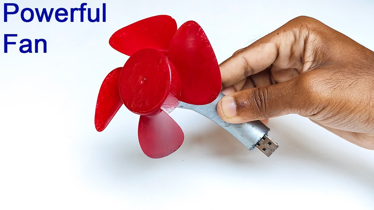 How To Make a Rechargeable Hand Fan From DC Motor at Home | Mini USB Fan