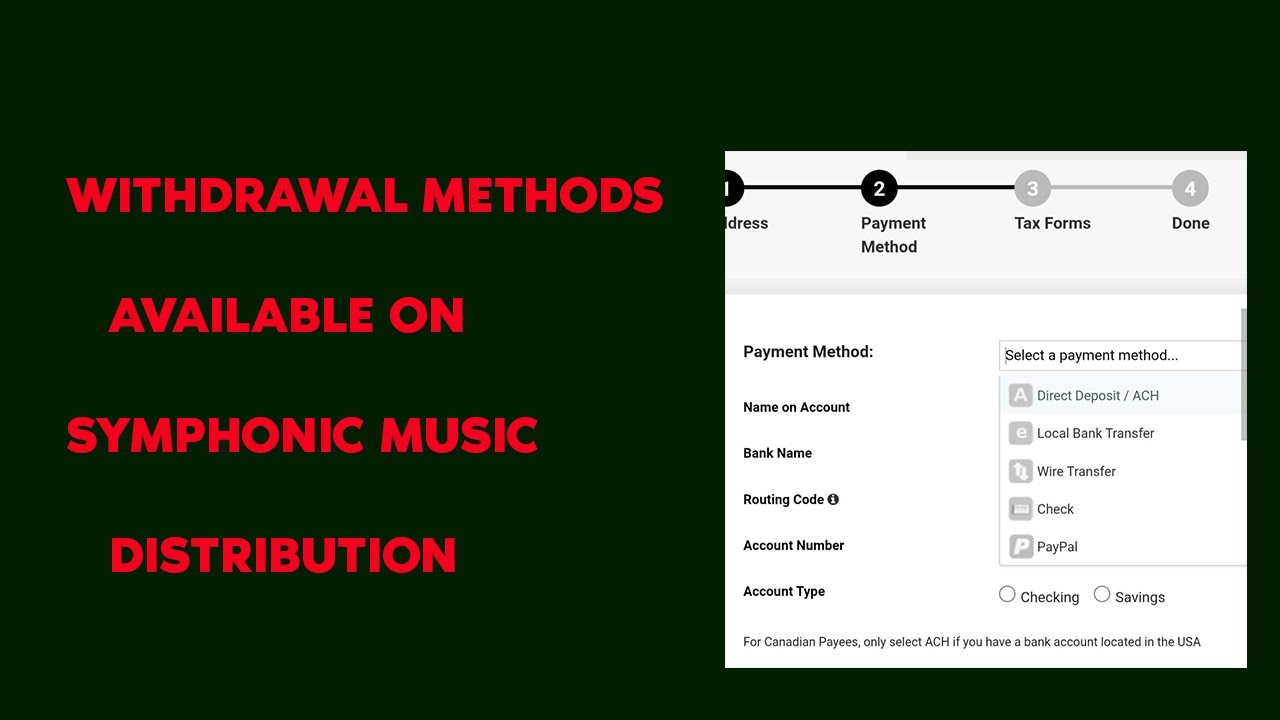 What payout methods or earnings Withdrawal methods are available on ...