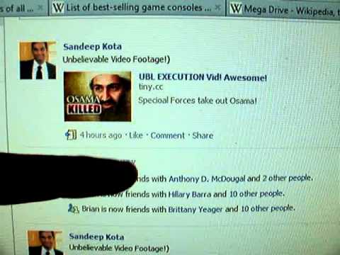 Osama execution facebook worm