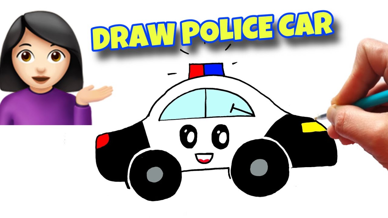 Easy Police Car Drawing Tutorial 🚓 | Step-by-Step for Beginners!