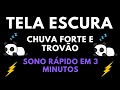 Adormecer rpido em 3 minutos com chuva torrencial no telhado e sons de trovo poderosos  noite