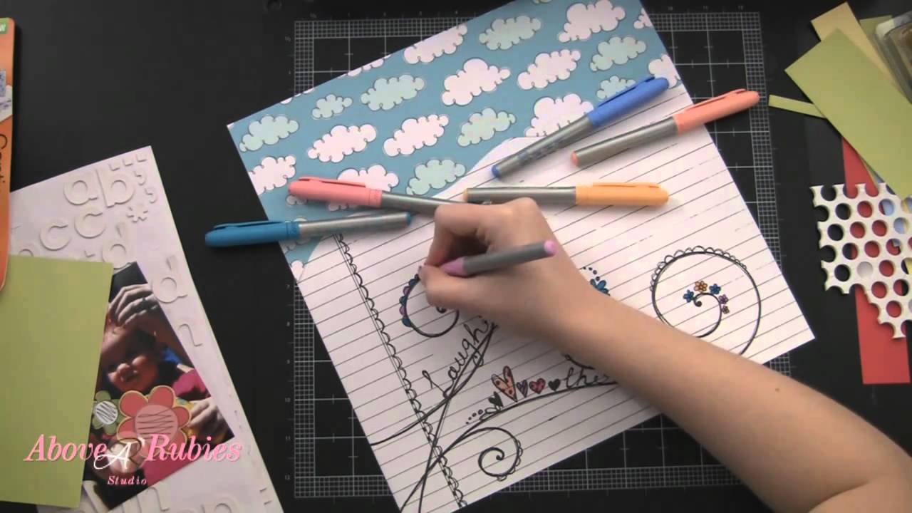 Coloring with Bic Mark-It Markers for Scrapbooking 