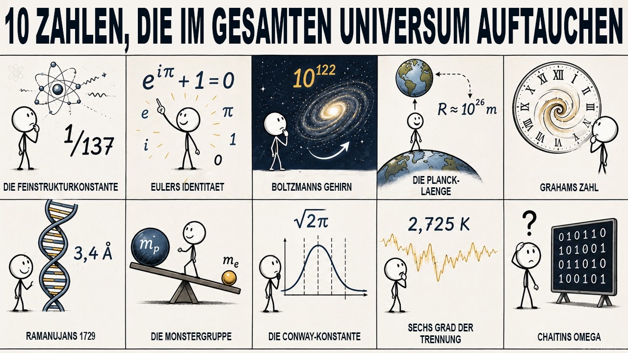 10 Zahlen, die ueberall im Universum auftauchen - und niemand weiss warum