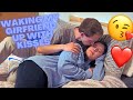 Waking My Girlfriend Up In The Middle Of The Night With KISSES!! *Super Cute Reaction*