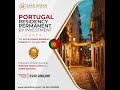 Best European Residency Program 2022 | Portugal Golden Visa | Saad Ahsan Immigration Law Firm