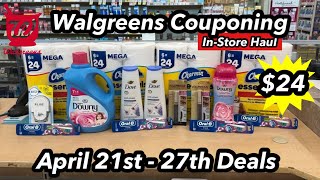 Walgreens Couponing | InStore Haul | Everything for $24 | Week of 4/21  4/27