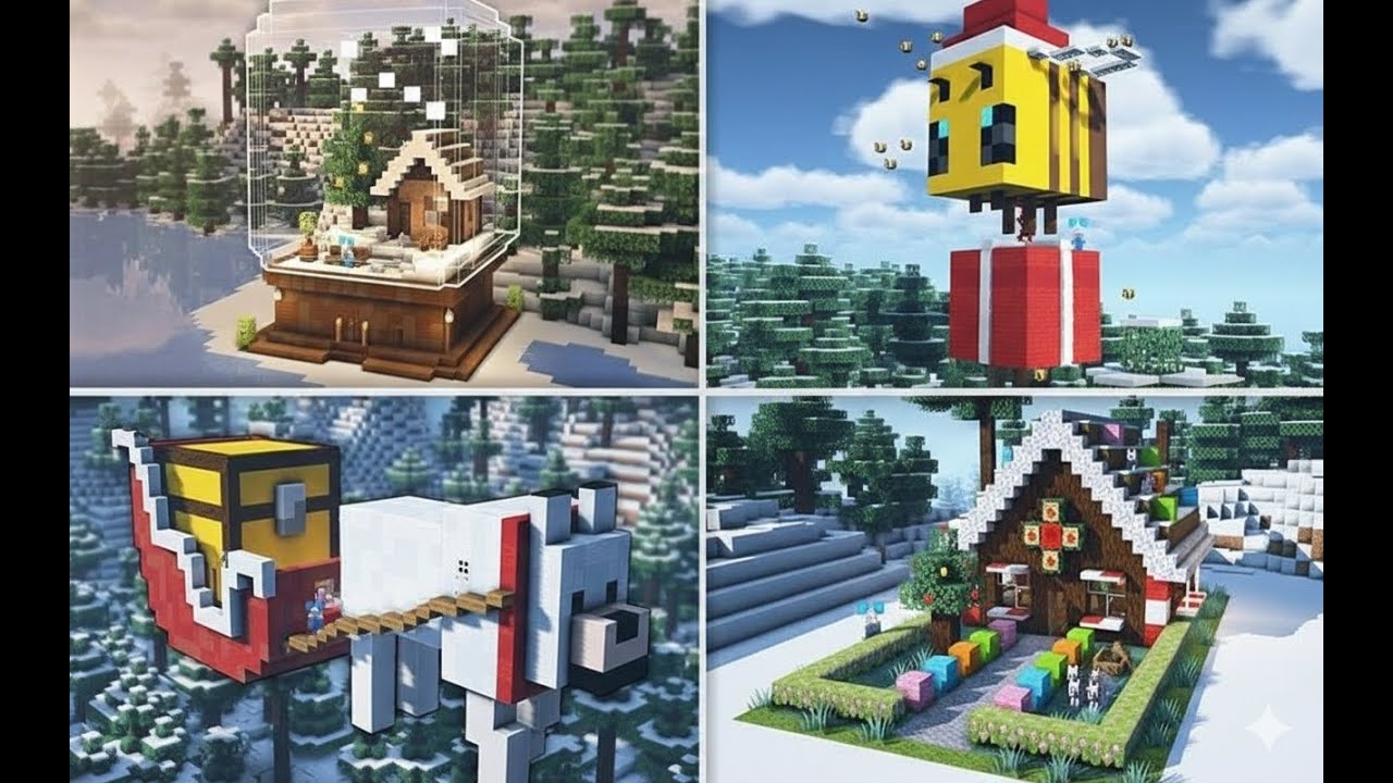 Minecraft Timelapse TOP 6 Best Christmas Builds 2026 - YouTube