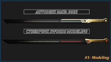 CYBERPUNK SWORD MODELING IN MAYA | Sci-fi Swords | Speed modeling | Elemental Weapons