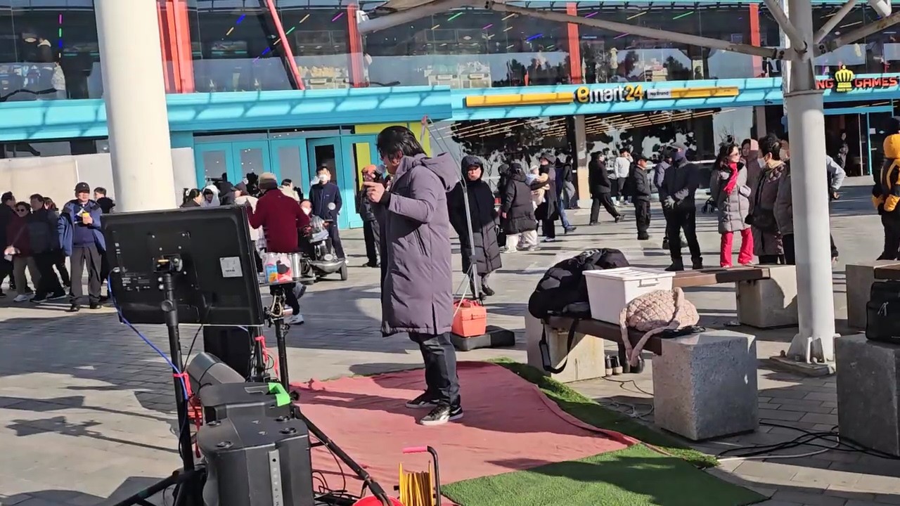 가수이산이#비내리는경부선(원곡ㅡ배호)#월미도버스킹🌞🌞🌞